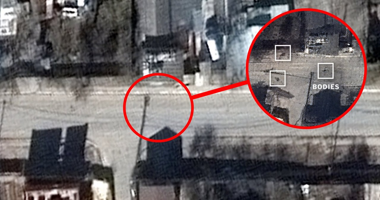 Zdjęcia satelitarne pokazują dobitnie, że zwłoki leżały na ulicach Buczy na wiele dni przed wyjściem stamtąd Rosjan. Kreml oficjalnie temu zaprzecza i obwinia władze ukraińskie o mistyfikację. Obrazy z kosmosu jednak nie kłamią.
