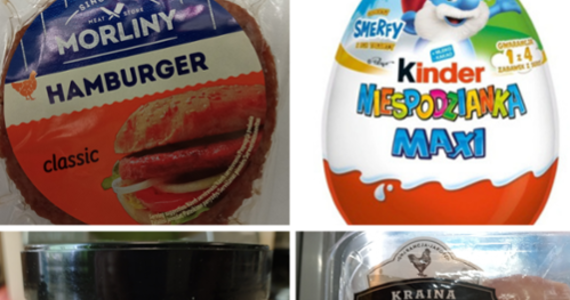 Surprise egg and burgers.  List of products withdrawn from sale