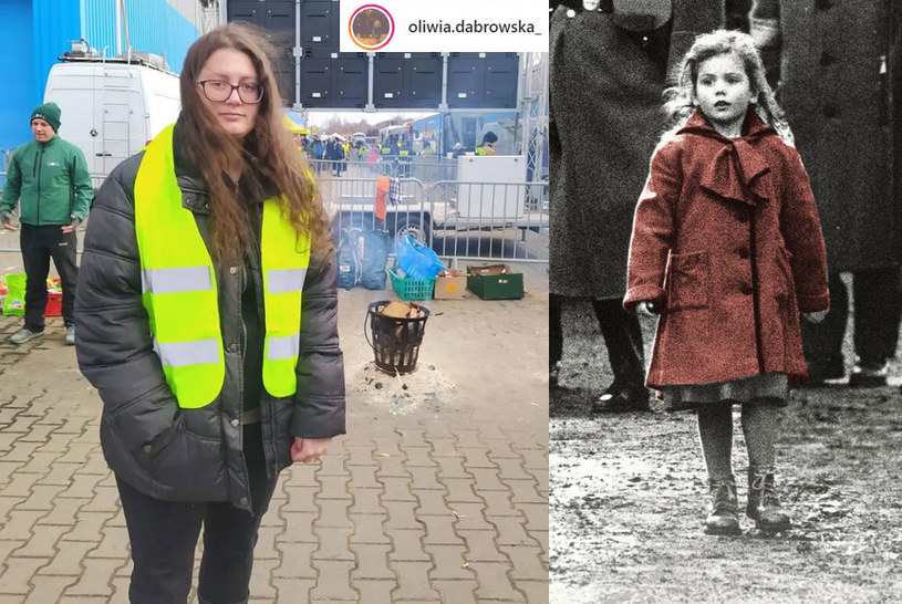 Oliwia Dąbrowska, która w filmie Stevena Spielberga "Lista Schindlera" wcieliła się w postać "dziewczynki w czerwonym płaszczu", zaangażowała się w pomoc przyjeżdżającym do Polski Ukraińcom. 32-letnia krakowianka jest koordynatorką grupy wolontariuszy, które pomagają uchodźcom na polskiej granicy.