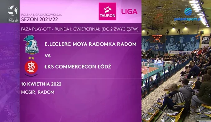 E.Leclerc Moya Radomka - ŁKS Commercecon. Skrót meczu. WIDEO (Polsat Sport)