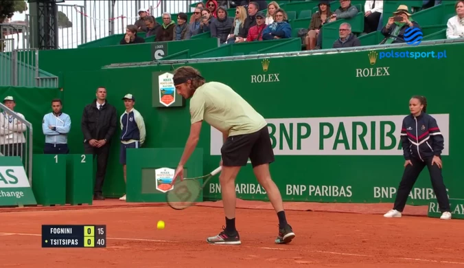 Stefanos Tsitsipas - Fabio Fognini. Skrót meczu. WIDEO (Polsat Sport)