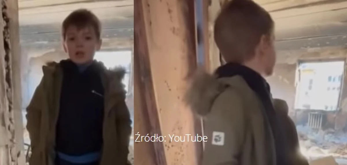 "Mam na imię Makar. Kończę dziś siedem lat" - tak zaczyna się nagranie, na którym ukraiński chłopiec zwraca się do rosyjskich żołnierzy. Dziecko "dziękuje" w nim agresorom, że zniszczyli jego dom. 