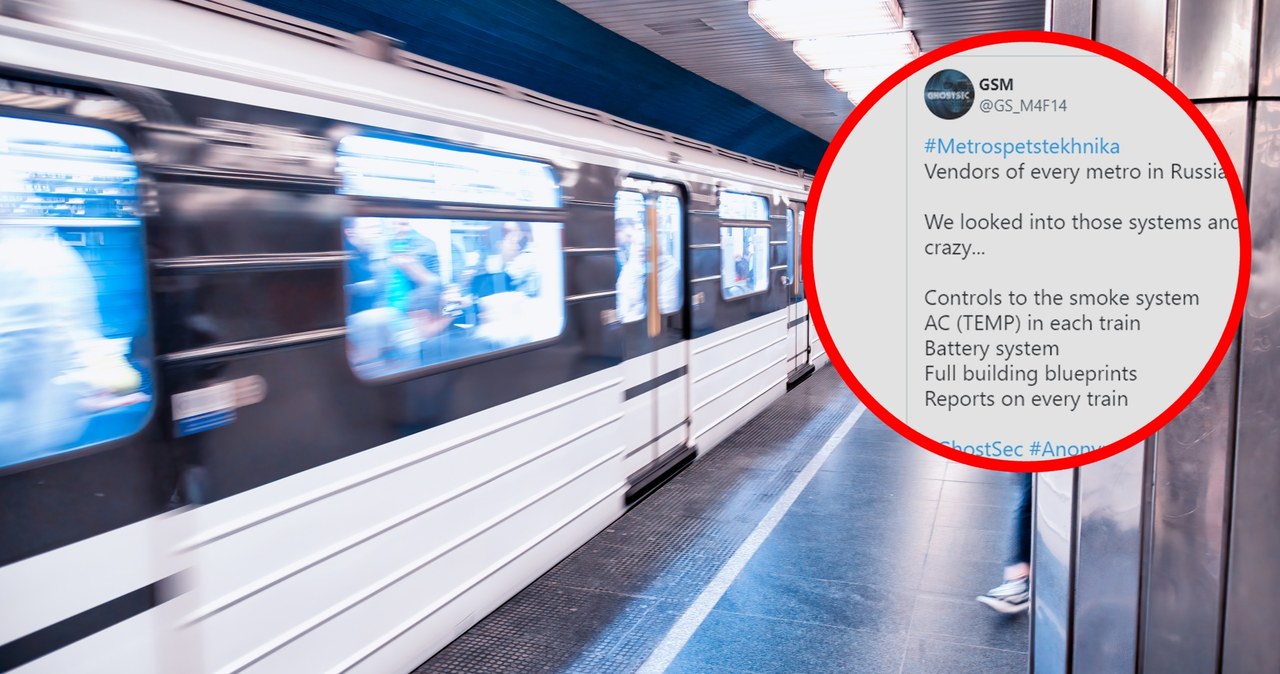 Grupa GhostSec ogłosiła na swoim profilu na Twitterze, że udało się jej uzyskać kontrolę nad systemami informatycznymi rosyjskiego metra. Pozyskali też cenne dane na temat całej infrastruktury.
