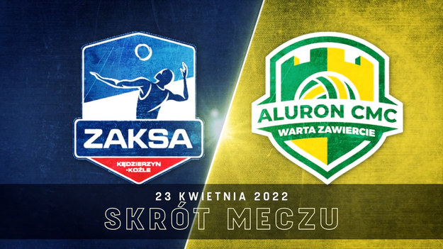 Skrót pierwszego meczu półfinału PlusLigi 2022 Grupa Azoty ZAKSA Kędzierzyn-Koźle – Aluron CMC Warta Zawiercie 1:3 (25:22, 17:25, 22:25, 23:25). 