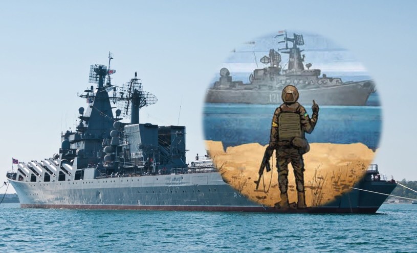 Telewizja Ukraina 24 opublikowała pierwsze zdjęcia wraku krążownika “Moskwa", który zatonął w pobliżu Odessy w połowie kwietnia.