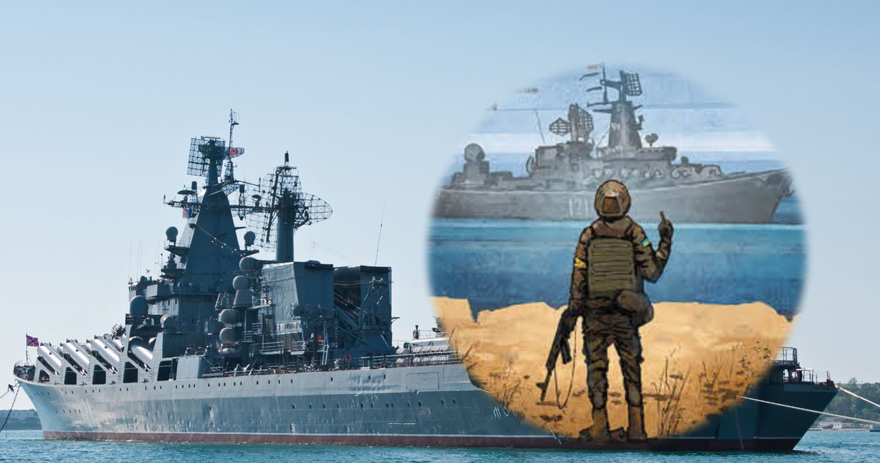 Telewizja Ukraina 24 opublikowała pierwsze zdjęcia wraku krążownika “Moskwa", który zatonął w pobliżu Odessy w połowie kwietnia.