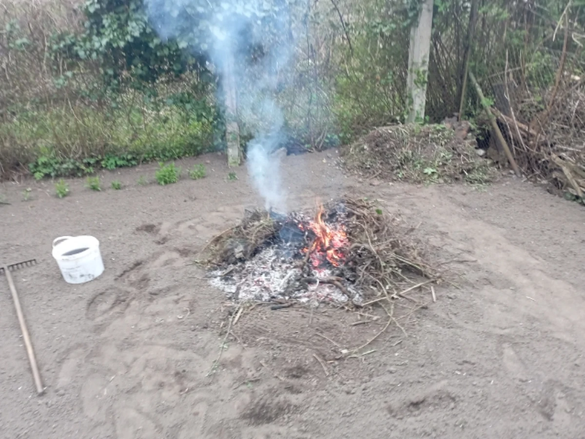 Mandatem zakończyły się wiosenne porządki na działkach w Szczecinie. Właściciel ogródka spalał górę gałęzi i liści. Miał nadzieję, że o świcie nikt tego nie zauważy.