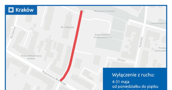 Od 4 maja w Krakowie zacznie obowiązywać pierwsza ,,szkolna ulica". To pilotażowy program - wzorem z Wiednia- polegający na zamknięciu części drogi w godzinach porannych, kiedy dzieci dowożone są do szkoły. Chodzi o bezpieczeństwo uczniów. Na 45 minut ruch samochodowy przy szkole na ul. Urzędniczej  będzie wstrzymywany przez straż miejską i policję. 