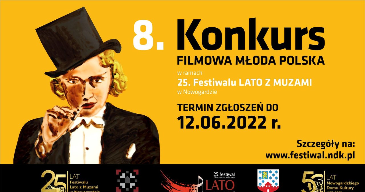 Już po raz 25. w Nowogardzie odbędzie się Festiwal Filmu Muzyki Malarstwa Lato z Muzami. Po raz 8. integralną częścią wydarzenia będzie Konkurs Filmowa Młoda Polska, prezentujący dokonania młodego pokolenia rodzimych autorów. Ruszył nabór filmów do konkursu. Na laureatów czekają nagrody finansowe.