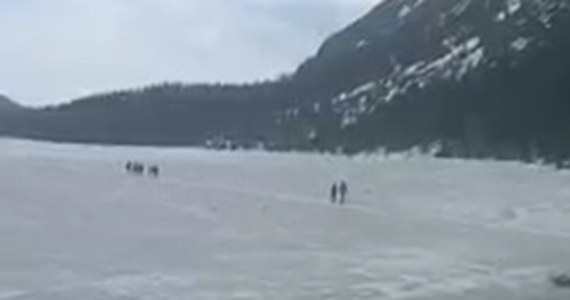 Tatrzański Park Narodowy apeluje do turystów, by ci nie wchodzili na taflę zamarzniętych jezior. "Wiosną takie zachowanie jest skrajnie niebezpieczne i nieodpowiedzialne" - ostrzega TPN. 