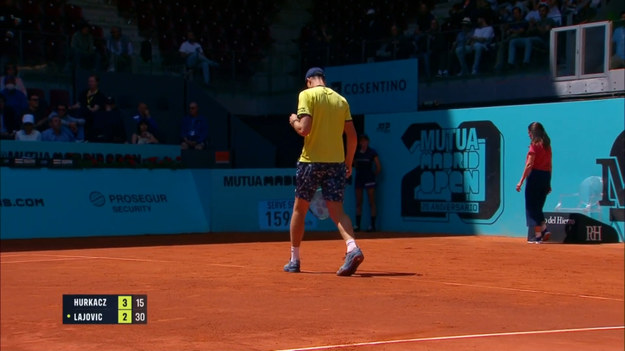 Hubert Hurkacz w trzecim turnieju z rzędu rangi ATP Masters 1000 awansował do ćwierćfinału. W trzecie rundzie Mutua Madrid Open pokonał Serba Duszana Lajovicia 7:5, 6:3. W piątek zagra z jego rodakiem, liderem rankingu Novakiem Djokoviciem. Relacja na sport.interia.pl, transmisja telewizyjna w Polsacie Sport.

