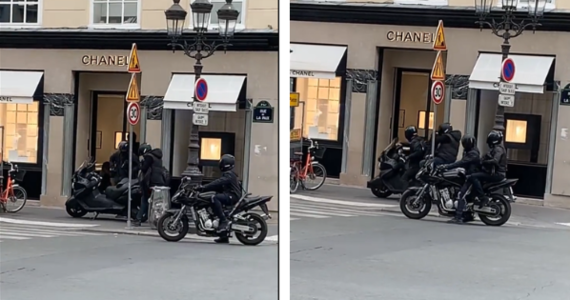 Ekskluzywna biżuteria została skradziona z butiku Chanel w centrum Paryża. Do kradzieży doszło wczoraj, w biały dzień. Nagranie uciekających motocyklami złodziei krąży po sieci.