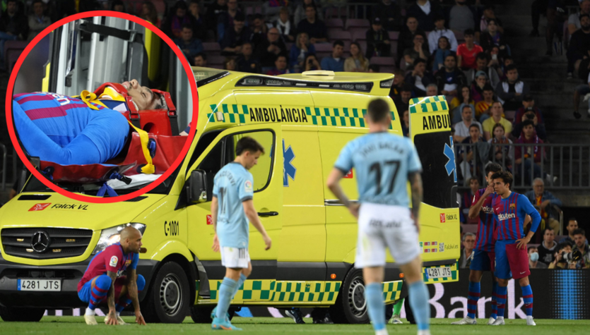 ¡Momentos de terror durante la victoria del Barcelona!  Una ambulancia en el barrio del Camp Nou