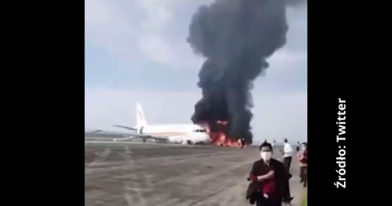 Samolot pasażerski ze 122 osobami na pokładzie  chińskich linii Tibet Airlines zjechał z pasa startowego i zapalił się - poinformowały władze.  40 osób zostało rannych, nie było ofiar śmiertelnych.
