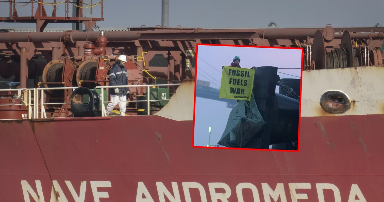 Tankowiec "Andromeda" zablokowany przez Greenpeace