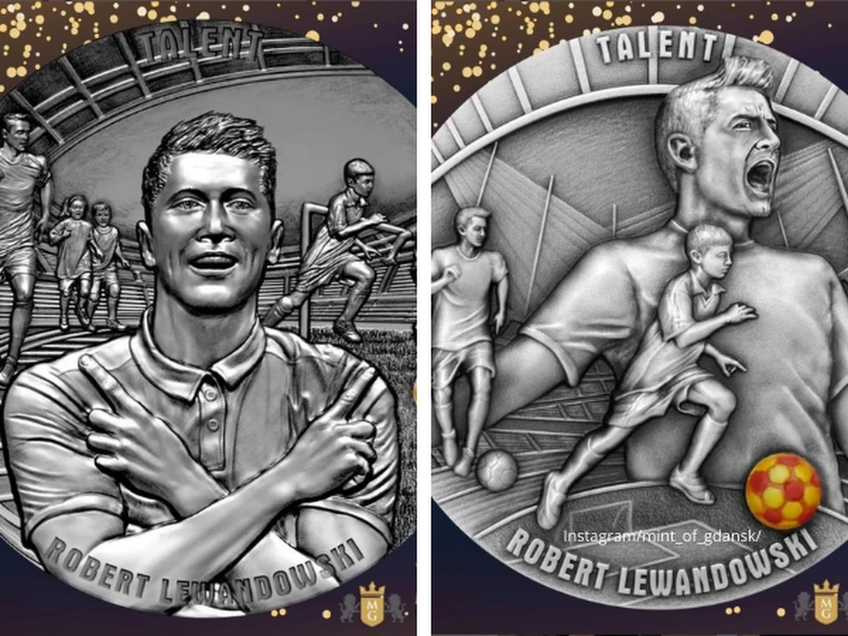 Mennica Gdańska wybiła kolekcjonerskie monety z Robertem Lewandowskim. Piłkarz pochwalił się numizmatem na swoim Instagramie. W sumie do 2028 roku wyemitowanych ma został 56 monet. Te dostępne w przedsprzedaży kosztują 1799 zł i 14999 zł.