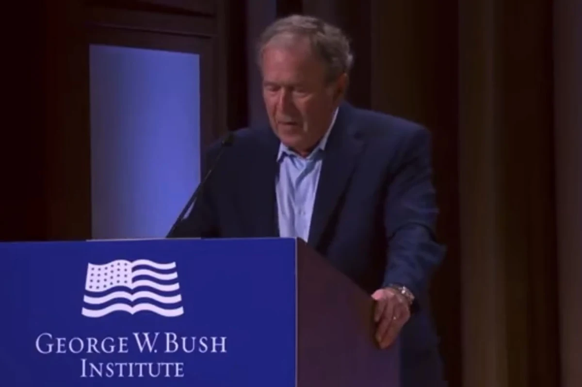 Wojna w Ukrainie "brutalną inwazją na Irak" - tak nietypową wpadkę zaliczył były prezydent Stanów Zjednoczonych George W. Bush.