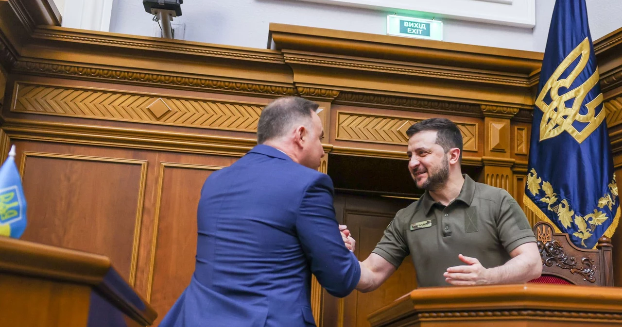 Prezydent Andrzej Duda i prezydent Wołodymyr Zełenski 