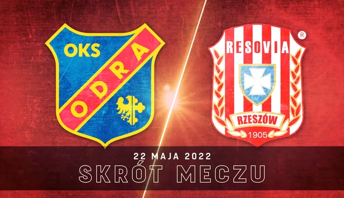 Odra Opole - Resovia Rzeszów 0-3 - SKRÓT. WIDEO