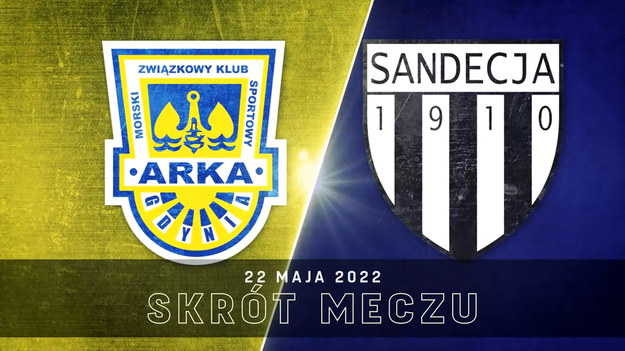 Skrót meczu Arka Gdynia - Sandecja Nowy Sącz w ramach 34. kolejki Fortuna 1 Ligi. 