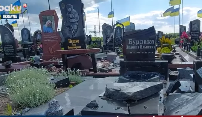 Czernihów: Rosyjscy żołnierze zdewastowali cmentarz w pobliżu miasta