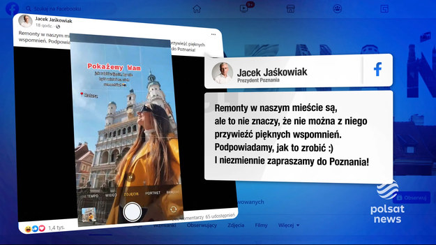 Rozkopany Poznań i rada prezydenta miasta dla tych, którzy z tego powodu narzekają - remont to nie powód do wstydu i nawet na rozkopanym starym mieście można zrobić "selfie". Niektórzy ironizują, że to bardzo nowoczesne podejście.Materiał dla "Wydarzeń" przygotowała Agnieszka Milczarz.