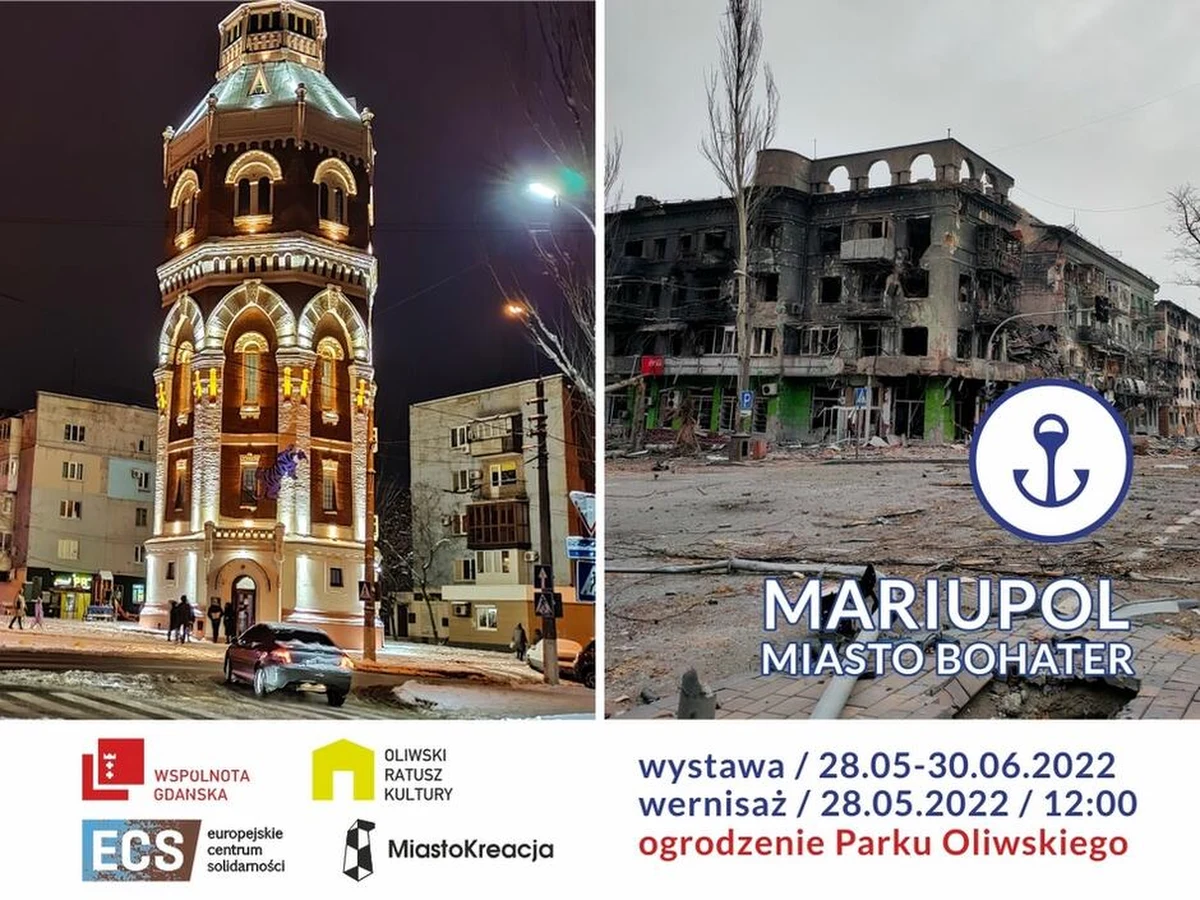„Mariupol. Miasto bohater” - to tytuł wystawy, którą co najmniej do końca czerwca można oglądać na ogrodzeniu Parku Oliwskiego w Gdańsku. Na fotografiach zestawiono ze sobą kadry z miasta: sprzed wybuchy wojny i te aktualne. 