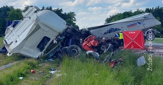 Śmiertelny wypadek na drodze krajowej numer 50 w Zbiroży na Mazowszu. Czołowo zderzyły się tam dwie ciężarówki.