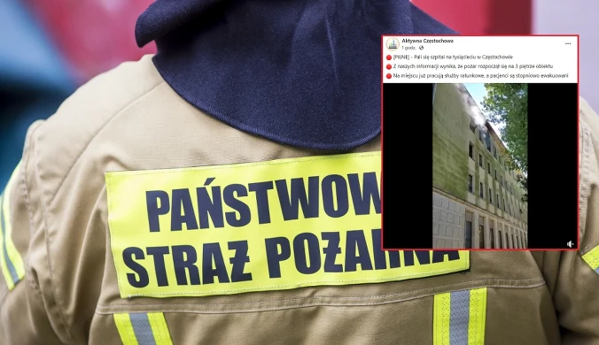 Pożar szpitala w Częstochowie. Zginęła jedna osoba