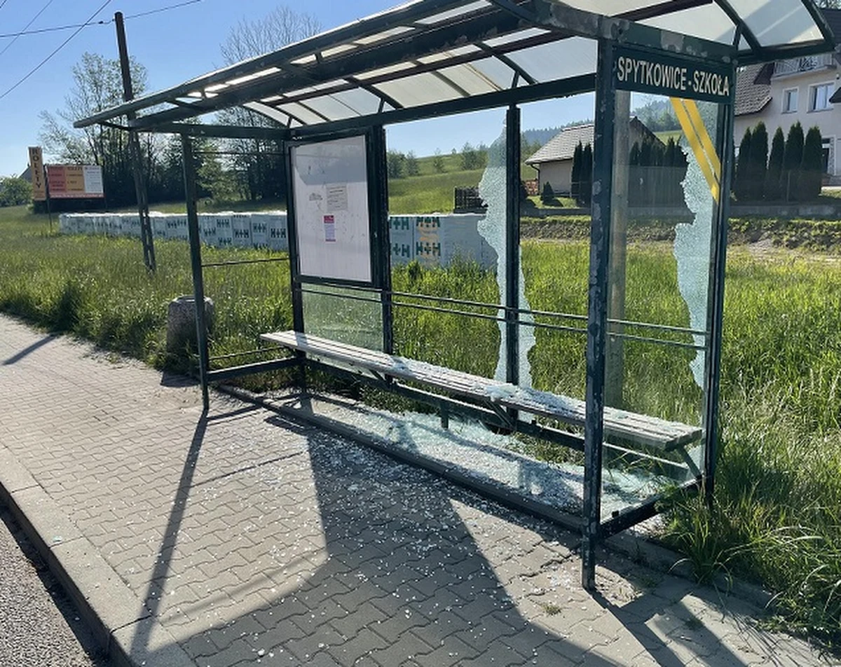 18-latek strzelał z wiatrówki w przystanki w Spytkowicach.  Wandal wybił szyby w sześciu wiatach przystankowych powodując straty na kwotę 11 tysięcy złotych. Grozi mu od 3 miesięcy do nawet 5 lat więzienia. 