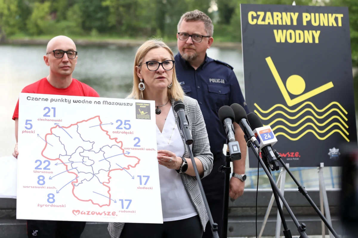 Cztery kolejne niestrzeżone miejsca kąpieli na Mazowszu zostały oznaczone jako tzw. czarne punkty. Specjalne znaki będą ostrzegać przed wchodzeniem do wody w Wierzbicy, Krukach, Słopsku i Godziszu. Łącznie w całym województwie jest 125 czarnych punktów.