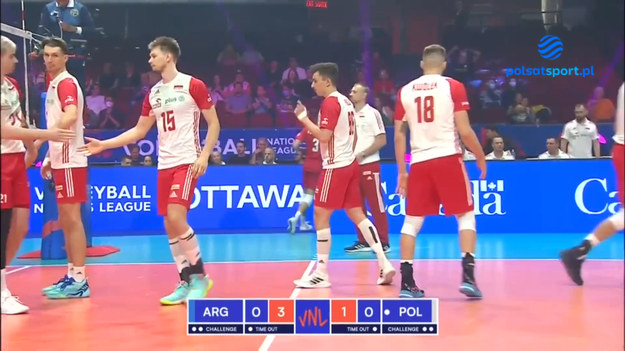 Fragment meczu VNL 2022 Polska - Argentyna. Pierwszy punkt dla Polski w tegorocznej edycji Ligi Narodów.

