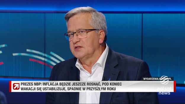 - Mam czyste sumienie pod tym względem, czyste jak łza. Zawsze byłem zwolennikiem  wejścia (Polski - red.) do strefy euro - powiedział były Prezydent RP Bronisław Komorowski w programie "Prezydenci i Premierzy".