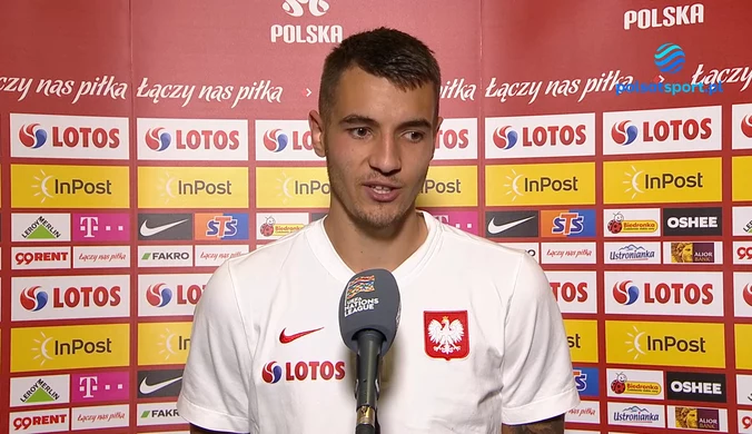 Polska - Belgia. Jakub Kiwior: Cieszę się, że dostałem szansę. WIDEO (Polsat Sport)