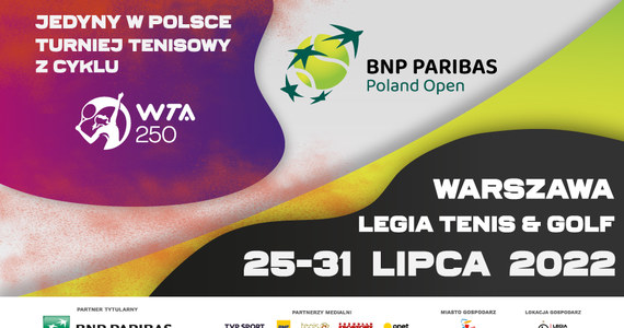 Wystartowała sprzedaż biletów na największy turniej tenisowy w Polsce. BNP Paribas Poland Open 2022 odbędzie się w dniach 25-31 lipca 2022 roku na warszawskich kortach #LegiaTenis&Golf przy ul. Myśliwieckiej 4A. Bilety są już dostępne na stronie ebilet.pl.