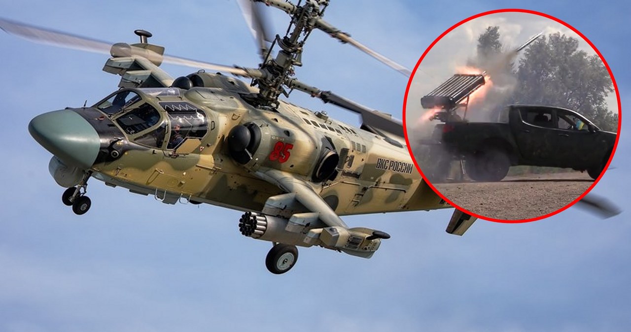 Ukraińskie wojsko znalazło świetny sposób na wykorzystanie wyrzutni rakietowej z zestrzelonego niedawno rosyjskiego śmigłowca Ka-52 „Aligator”.