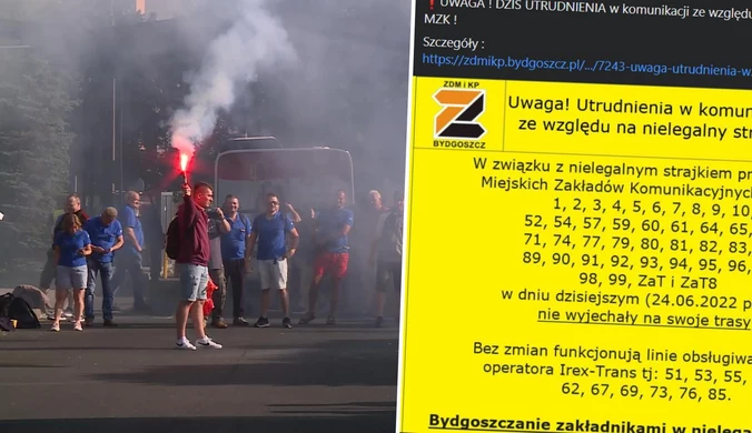 Strajk w MZK Bydgoszcz. Autobusy i tramwaje nie wyjechały na ulice