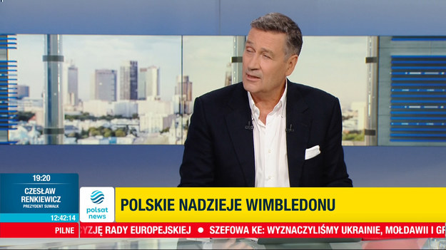 Gościem Polsatu News był Tomasz Tomaszewski. Komentator Polsatu Sport wypowiedział się na temat polskich nadziei na turniej w Wimbledonie.