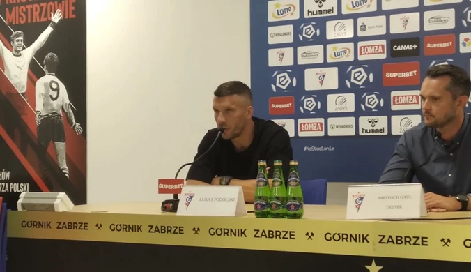 Lukas Podolski o sytuacji w Górniku: Musimy patrzeć do przodu. WIDEO 