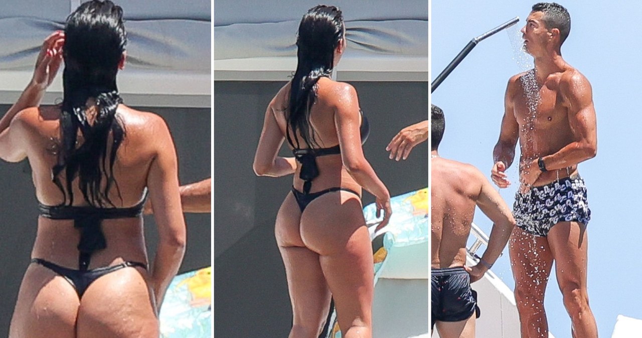 Cristiano Ronaldo i Georgina Rodriguez na Ibizie. Uwagę zwraca skąpe bikini  - pomponik.pl