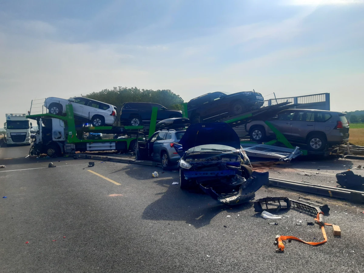 W czwartek rano na A1 w miejscowości Adolfinów między Piotrkowem Trybunalskim a Kamieńskiem doszło do poważnego wypadku. Laweta zderzyła się z dwoma autami osobowymi. Jedna osoba zginęła. 