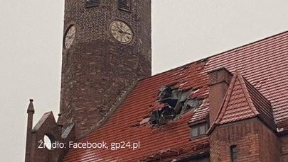 Słupsk: Wiatr zerwał iglicę XV-wiecznego kościoła