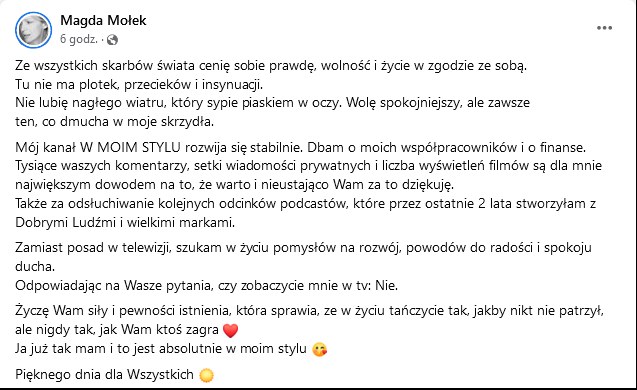 /Facebook Magda Mołek /Facebook