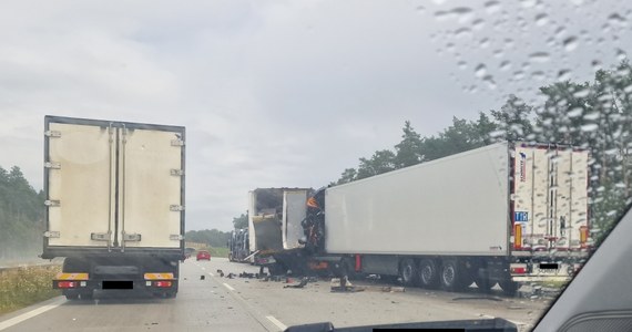 Nie ma już utrudnień na autostradzie A1 w kierunku Gdańska. Pomiędzy węzłami Radomsko i Kamieńsk zderzyły się cztery ciężarówki. Kierowca jednej z nich zginął, a jedna osoba została ranna. 