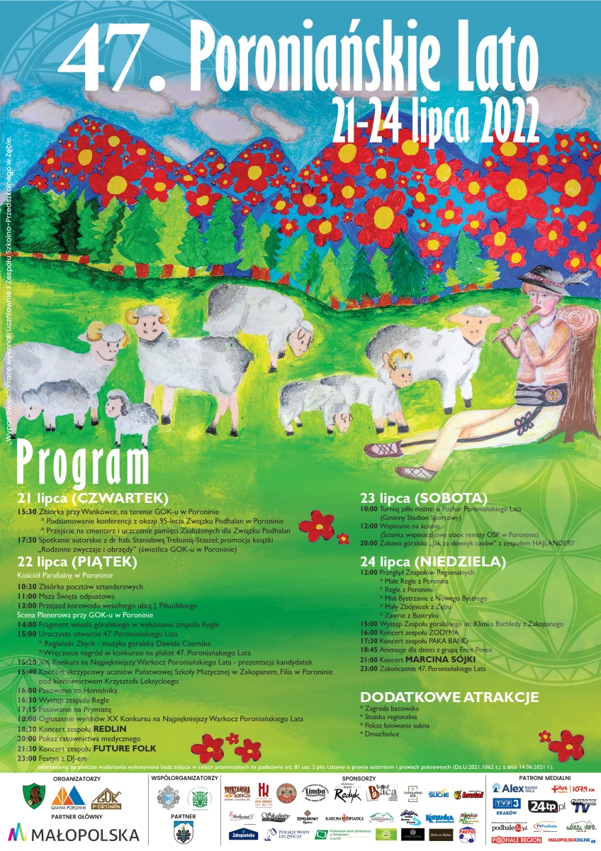 Jedna z największych imprez wakacyjnych na Podhalu już w najbliższym tygodniu. Po raz 47. w Poroninie organizowane jest Poroniańskie Lato. Zabawa będzie trwała cztery dni.   