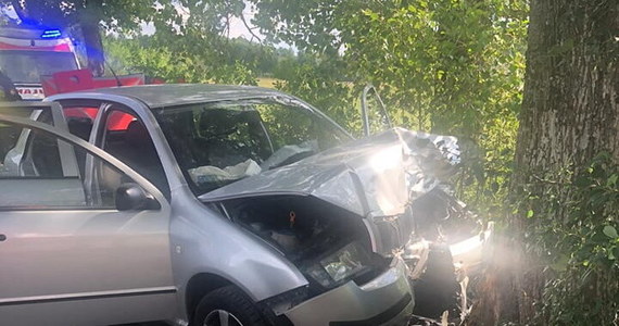Dwie osoby zginęły, a dwie zostały ciężko ranne w wypadku, do którego doszło na lokalnej drodze Rosocha - Krutyń na Mazurach. Auto, którym jechały, uderzyło w przydrożne drzewo - podała policja.