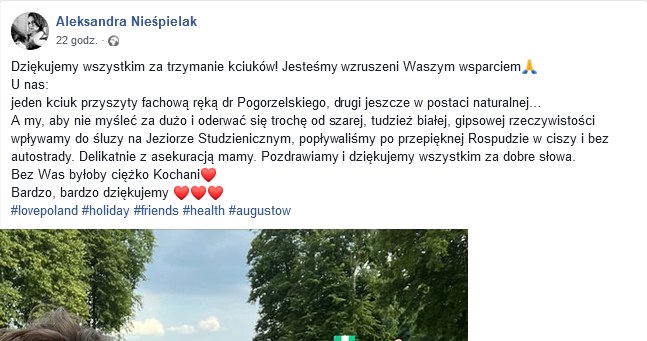 /Facebook Aleksandra Nieśpielak /Facebook