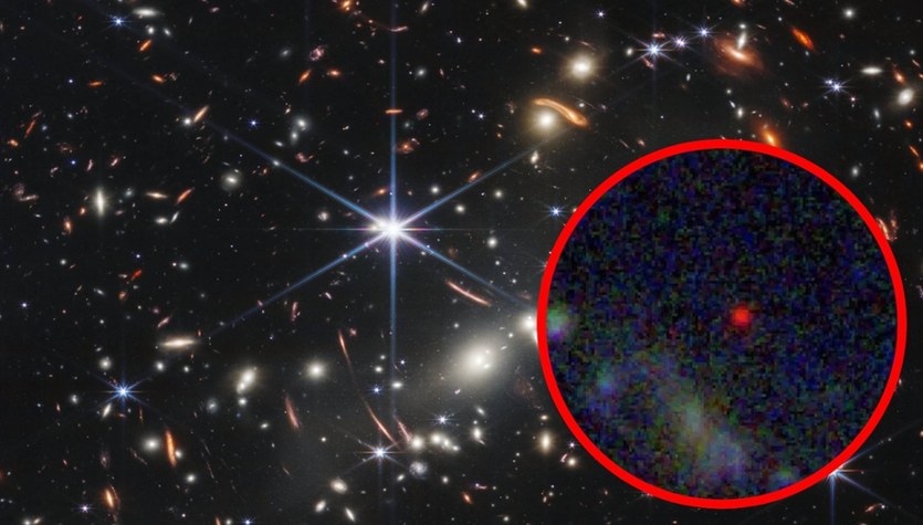 Imágenes web de punto rojo.  Los científicos dicen que es la galaxia más antigua…