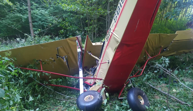 Katastrofa samolotu na Podkarpaciu. Pilot w stanie ciężkim