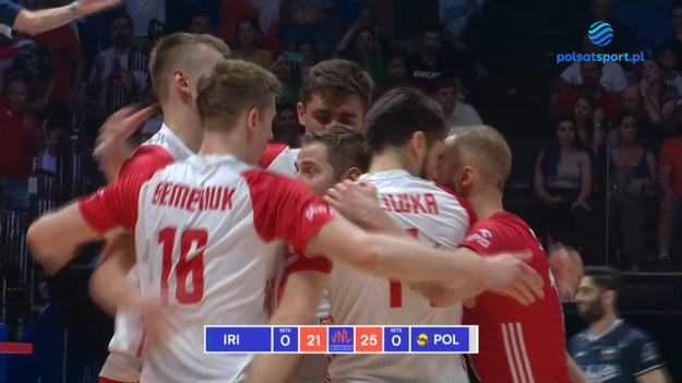 Skrót Polska - Iran 3:2 w ramach ćwierćfinału Ligi Narodów siatkarzy 2022. 